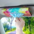 thumbnail image 5 of OTOSTAR Car Sun Visor Mask Holder Case Tissue Box Holder, Artificial Leather Auto Napkin Box Holder Backseat Paper Towel Box with 1 Tissue Refill (Colored Clouds), 5 of 6