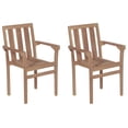 thumbnail image 3 of vidaXL 2/4/6/8x Solid Wood Teak Patio Chair with Cushions Seat Multi Colors, 3 of 3