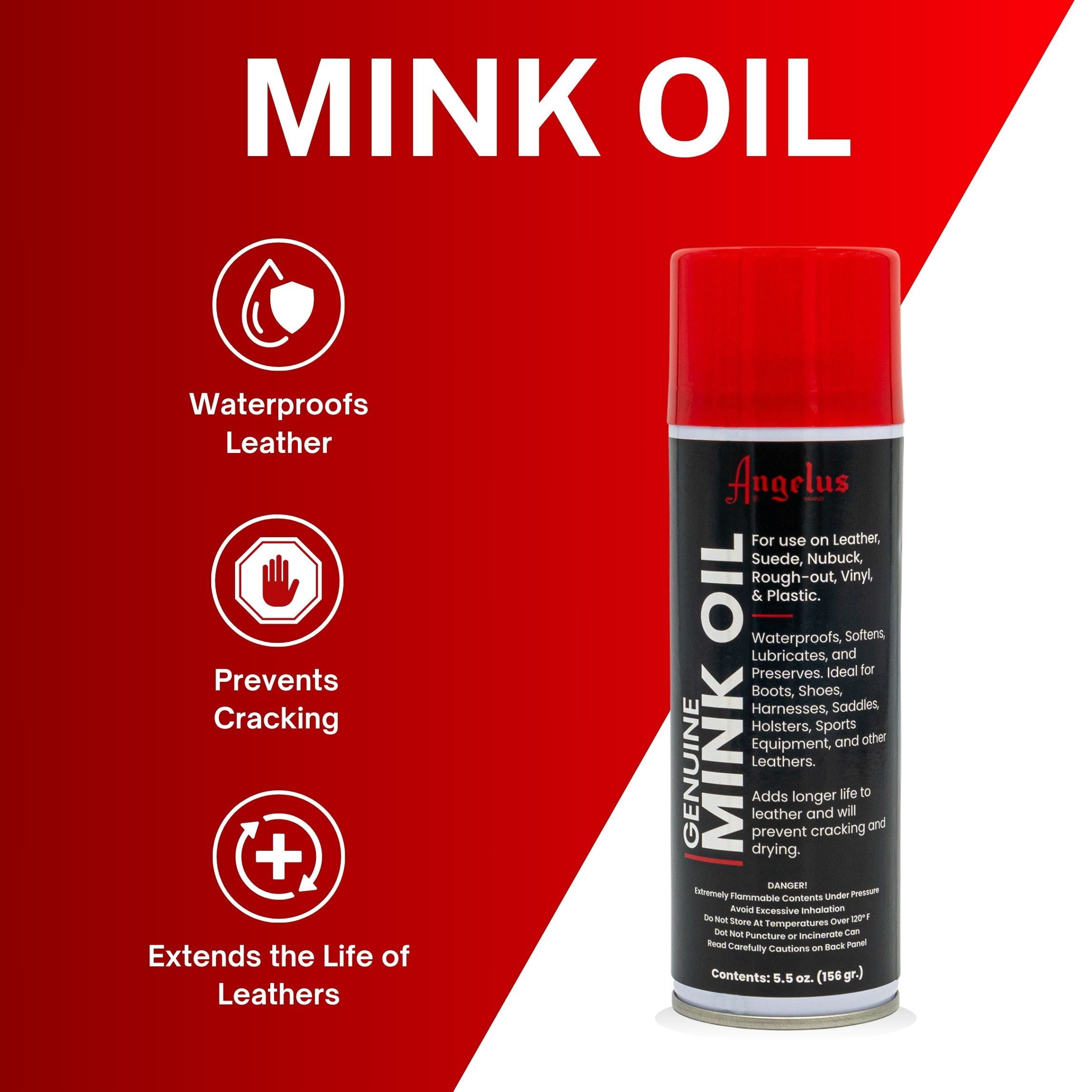 Angelus Genuine Mink Oil Conditioner Spray 5.5 oz