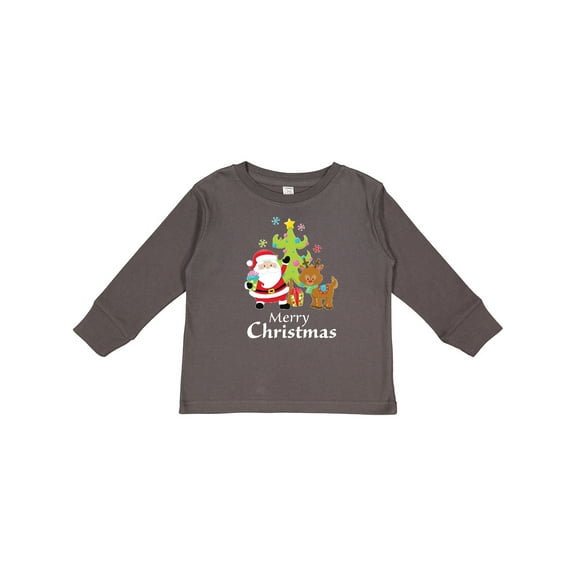 Inktastic Merry Christmas Boys or Girls Long Sleeve Toddler T-Shirt