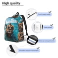 thumbnail image 4 of Lsque Hawaiian Swimming Lion Pattern Canvas Daypack, Durable Backpack, High-quality Versatile Backpack,Vintage Compact Backpack-Small, 4 of 6