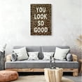 thumbnail image 3 of You Look So Good Leopard Print Framed Canvas Wall Art - Bold Motivational Decor For Vanity Closet Bedroom, Chic Fashion Art Print 24*36inch(60*90cm), 3 of 6