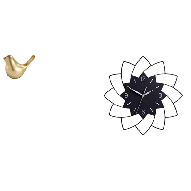 Figura De Pájaro Dorado, Estatua De Animal, Adorno Moderno Para Decoración Del Hogar, Escultura De Pájaro Para Escritorio, Oficina, Repisa, Sala De Estar, Reloj De Pared Acrílico Para