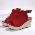 thumbnail image 6 of DIVVce Wedge Sandals For Women Open Toe Espadrille Slingback Comfortable Adjustable Buckle Summer Footwear, 6 of 8