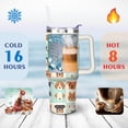 thumbnail image 4 of Paw Print Dog Lovers Tumbler 40oz - Vacuum Insulated Coffee Cup with Handle & Straw- Cute Gift for Female Dog Owners, 4 of 7