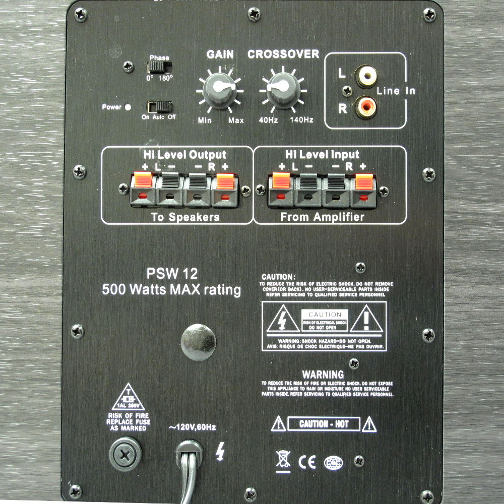 Acoustic Audio 7.1 Speaker System Flush Mount 7 Speaker Set and 12" Powered Sub - image 4 of 4