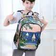 thumbnail image 6 of FORMRS Unisex School Backpack 17" Student Travel Bag with Laptop Compartment, Colorful Seaside, 6 of 7