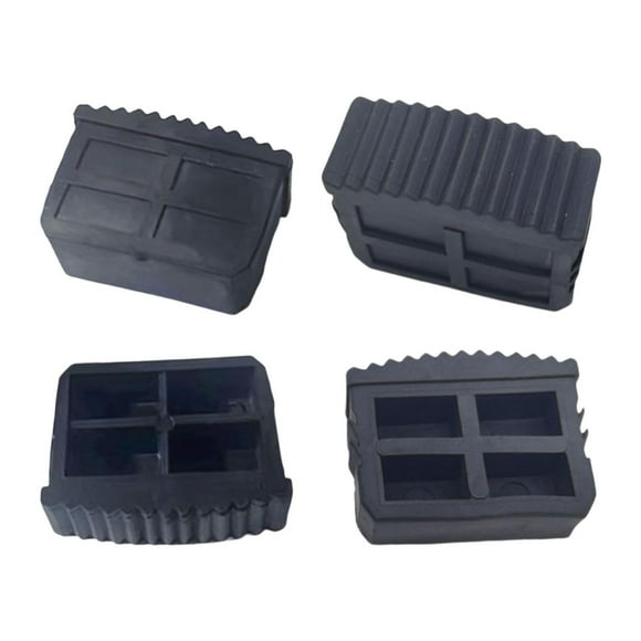 4 piezas de cubiertas para pies de escalera telescópica, cubiertas para pies de escalera, adecuadas para la mayoría de escaleras, almohadillas de goma 6 cm x 22 cm