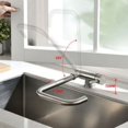 thumbnail image 1 of Grifo de cocina plegable debajo de la ventana con 2 modos de chorro, mezclador de cocina plegable 180° y giratorio 360°, disponible en frío y caliente, en acero inoxidable 304, 1 of 5
