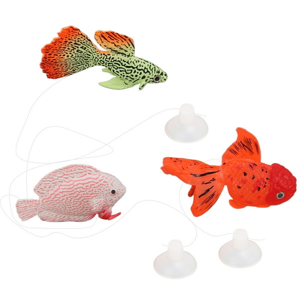 3Pcs Aquarium Artificial Fish Lifelike Silicone Fake Fish Artificial
