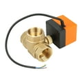 thumbnail image 3 of Válvula eléctrica de bola motorizada de 3 vías de latón DN32 G1-1/4 para aire acondicionado DC24V, 3 of 11