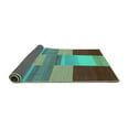 thumbnail image 2 of Ahgly Company Indoor Square Abstract Turquoise Blue Contemporary Area Rugs, 8' Square, 2 of 4