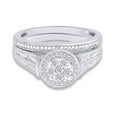 thumbnail image 3 of AFFY 1/4 Cttw Round Shape Natural White Diamond Bridal Set Wedding Ring In 14K White Gold Over Sterling Silver (J-K Color, I2-I3 Clarity), Ring Size-8, 3 of 4