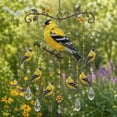 thumbnail image 3 of Graceful Hummingbird Wind Chime, Stained Glass & Crystal Sun Catcher Windchime for Outside, Colorful Bird Yard Decorations Outdoor, Memorial Gardening Gift for Women Mom Grandma, 3 of 3