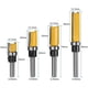 thumbnail image 2 of 4PCS 1/4" Wood Router Bit Copy Cutter (4 Sizes) High Quality Alloy Steel Blade 10mm, 20mm, 25mm, 38mm for Solid Wood, Particle Board, MDF, etc, 2 of 5
