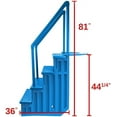 thumbnail image 5 of Aqua Select Blue Anti-Slip Pool Steps with Blue Steps and White Outside Flip-up Safety Ladder, 48-54"H, 5 of 6