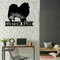 thumbnail image 4 of Craftnamesign Custom FLoral American Eskimo Metal Wall Art LED Light, Custom Dog Lover Name Sign, 4 of 5
