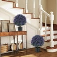 thumbnail image 4 of Costway 2 Pack Artificial Lavender Topiary Ball Tree Faux Shrub Bushes with Flowers, 4 of 10