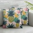 thumbnail image 3 of ONETECH Colorful Pineapple Pillow Covers Leaves Summer Tropical Fruit Throw Pillow Case Pillow Cushion Cover, 3 of 5