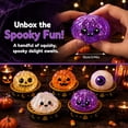thumbnail image 6 of Halloween Ghost Dumpling Squishy, Dumplings Squishies with Steamer Stress Balls, Stretchy Clear Gel Fidget Sensory Toy, Halloween Birthday Holiday Desk Gift for Kids Adults A11 Random-1PCS, 6 of 8