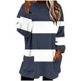 thumbnail image 2 of Craaazy Women's Winter Warm Round Neck Side Pockets Printing Long Sleeved Thick Tops Gifts, 2 of 9