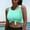 F-517Mint Green, variant on ZHOGXU Women's Swimsuit Top Sleeveless Solid Color Tie Knot Front High Neck Tank Crop Top Bikini For Beach Pool,Army Green,L