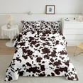 thumbnail image 2 of Highland Milk Cow Comforter Set Twin,Cartoon Brown Cow Print Bedding,Western Cowhide Down Comforter,Bull Cattle Rustic Farmhouse Bedding Comforter Sets Soft Lightweight, 2 of 6