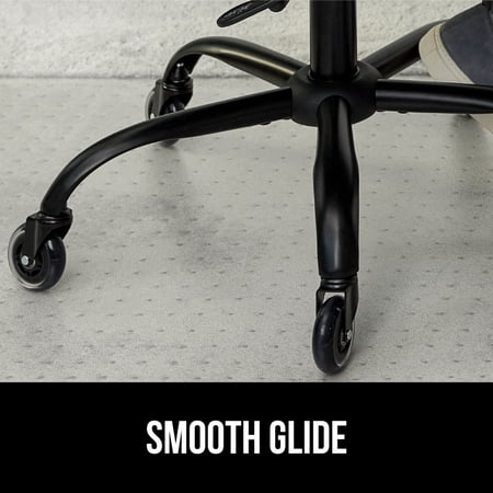 GORILLA GRIP Office Chair Mat for Carpet Floors, Smooth Glide, Slip Resistant, 29x47 Clear Lip