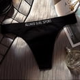 thumbnail image 4 of Bigersell Cheeky Panties for Women Clearance No Show Panties Women Seamless Panty Style P-350 Polyester Cheeky Panties High Waisted Thong Briefs High Waist Women's Bikini Panties Black L, 4 of 5