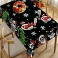 thumbnail image 6 of Christmas Jack Oval Tablecloth 52 x 70 Inch, Black Xmas Tree Decorative Cloth Dining Table Cover, Winter Holiday Snowflake Dinner Party Picnic Decoration, 6 of 6