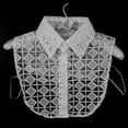 thumbnail image 4 of Camisa de Encaje de Medio para Mujer Zulema Cuello Desmontable Blanco Falso con Solapa Vuelta, 4 of 8