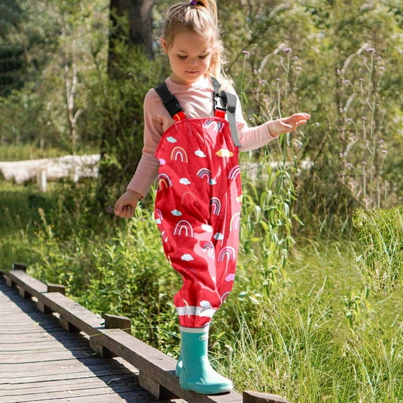 Girls Rain Wear Product Category Kids Boys Girls Cartoon Fishing Jumpsuit For Toddler Children Waders Suspender Trousers Product Title