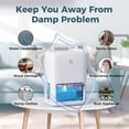thumbnail image 6 of 60 OZ Dehumidifier with Dual Semiconductor Condensers Quiet Sleep Mode Auto-Off for Home Bathroom RV, 6 of 7