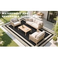 thumbnail image 3 of Outdoor Plastic Waterproof Rug 5'x 8' for Patio, Porch, Deck, Backyard, Balcony, Reversible, 3 of 9