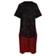 thumbnail image 5 of Vestido holgado con bolsillos Night Stars (granate/negro), vestido de mujer, ropa de mujer, vestido elegante coreano para mujer, traje de verano para mujer, 5 of 7