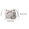 thumbnail image 2 of Bolso tipo cubo con cordón bolso cruzado de cuero de PU bolso de mano de diseñador a cuadros para mujer, 2 of 9