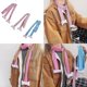 thumbnail image 2 of Popular Skinny Scarf 2000s Punk Scarf Thin Long Scarf Love Heart Scarves Neckwear Adult Casual Neck Warmer Eye Catching White, 2 of 4