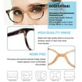 thumbnail image 3 of OCCI CHIARI Women Stylish Round Reading Glasses for Reader 1.0 1.25 1.5 1.75 2.0 2.5 3.0 3.5 4.0 5.0 6.0 (Brown, 600), 3 of 6
