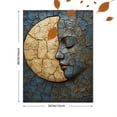 thumbnail image 3 of UXIEQU 12x16 Inch 2D Flat Sun Moon Cracked Texture Wall Art Celestial Rustic Spiritual Boho Home Decor, 3 of 8