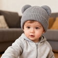 thumbnail image 4 of LIZENG Baby Beanie Knitted Baby Winter Hat Toddler Boys Girls Beanie with Cotton Boys Knit Hat Olive, 4 of 6