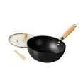 thumbnail image 4 of simhoa Iron Wok Pan Household Home No Coating Induction Cooker Cooking Pot Nonstick 28cm, 4 of 8