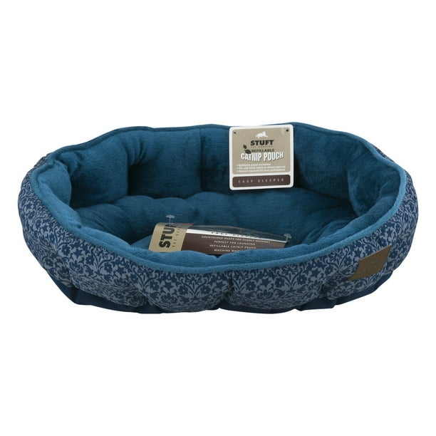 Stuft Easy Sleeper Pet Bed, Blue, 19in