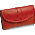 thumbnail image 1 of Fashion Red Leather Trifold Jewelry Clutch (6.5 X 1.5) Made In India gm17740, 1 of 5