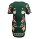 thumbnail image 5 of Vestido largo de manga corta con cuello en V profundo Sexy con estampado de flores ajustadas informales para mujer a la moda Fridja  qw5868, 5 of 5