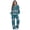 American Tribal Cow Blue, variant on Cats Paw Print Pink Women's 2 Piece Outfits Casual Turtleneck Pullover Sweatshirts and Wide Leg Pants with Side Pockets Trendy Cozy Tracksuit Sets, XS