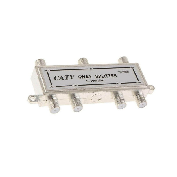 6 Way Coaxial Coax Cable TV Splitter for Video Coax Cable TV Splitter