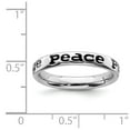 thumbnail image 5 of 925 Sterling Silver Stackable Expressions Polished Enameled Peace Ring Size: 8; for Adults and Teens; for Women and Men, 5 of 5