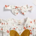 thumbnail image 4 of Sinhoon Toddler Baby Girl Ruffle Long Sleeve One Piece Dress Heart Top Floral Skirt Fall Winter Clothes with Bowknot Headband, 4 of 6