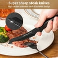 thumbnail image 3 of Steak Knives, 6 Pieces Steak Knife Set,Sharp Serrated Kitchen Knife,Stainless Steel Table Knife,Ergonomic Handles Dinner Knives,Dishwasher Safe, 3 of 7