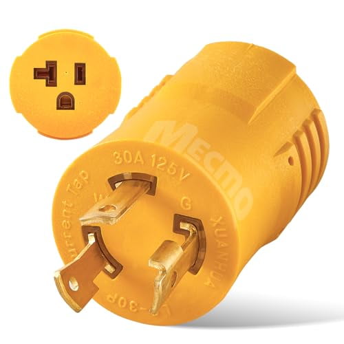 Shore Power NEMA L5-30P to 5-15/20R RV Generator Adapter, Marine 30 Amp to 110 15 Amp Household Regular Connector, 30A 125V 3 Prong Twist Lock Locking Male L5-30 to 5-15R 5-20R Female Cord